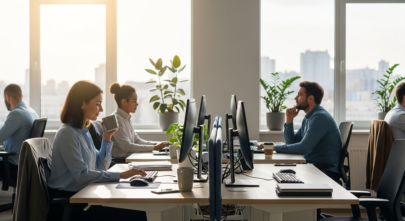 A barista in a coffee shop